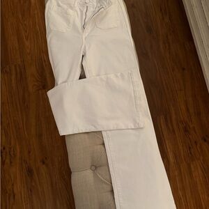 White Straight-Leg Jeans